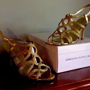 Adrianna Papell Gold Occasion Heels